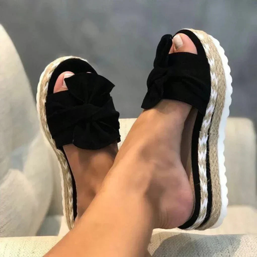 Women's Comfortable Bow Platform Sandals