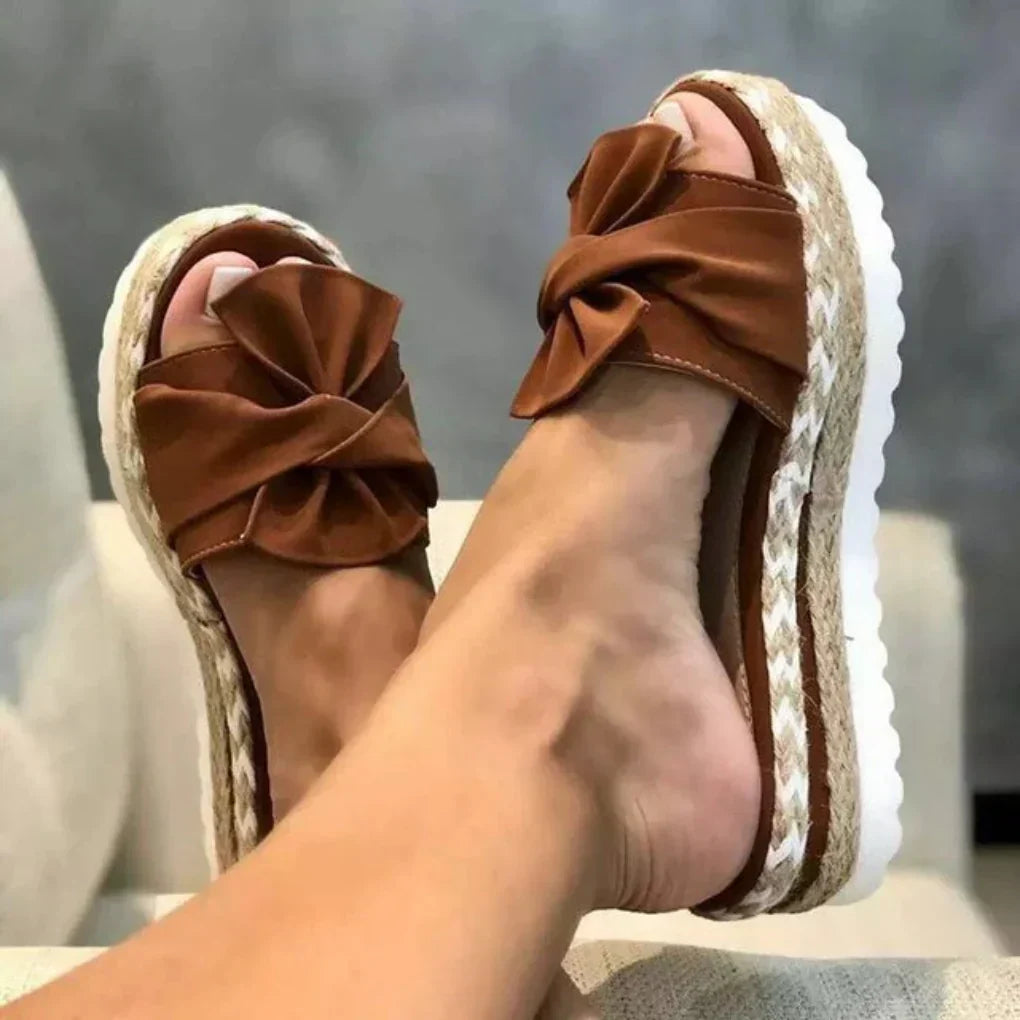 Women's Comfortable Bow Platform Sandals