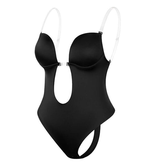 Women's Deep Plunge Backless Shaping Bodysuit