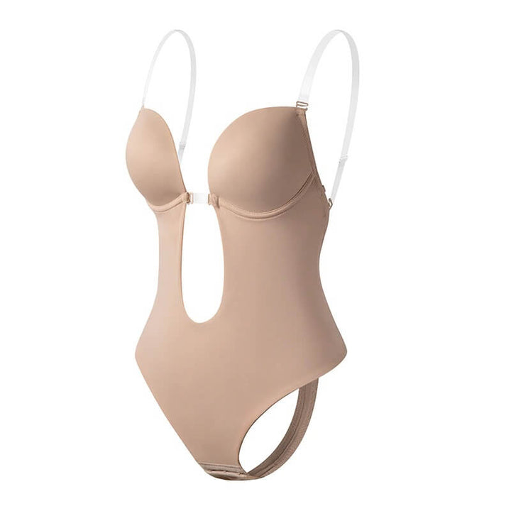 Women's Deep Plunge Backless Shaping Bodysuit