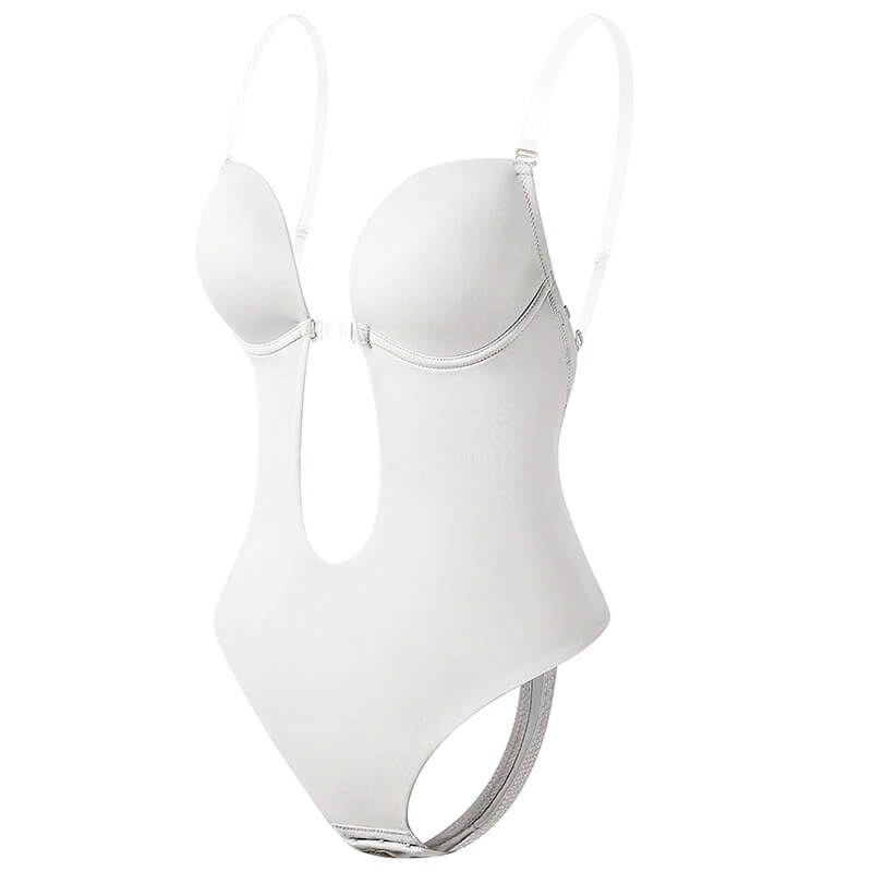 Women's Deep Plunge Backless Shaping Bodysuit