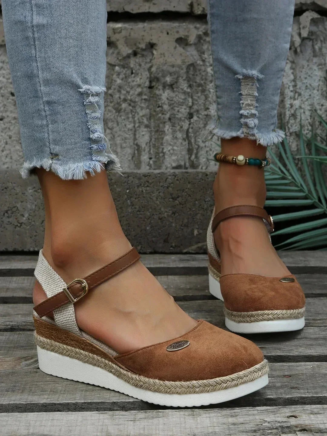 Women's Supportive Espadrille Platform Sandals