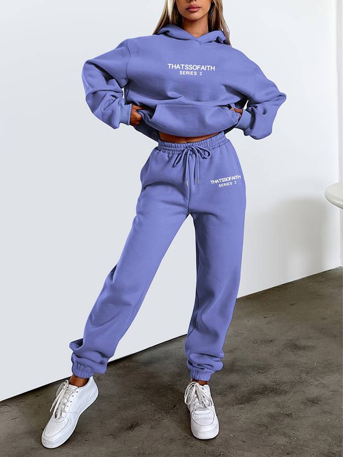 Women's Comfortable Athleisure Hoodie and Jogger Outfit