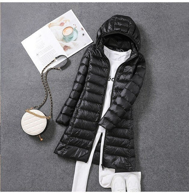 Women's Lightweight Hooded Puffer Jacket