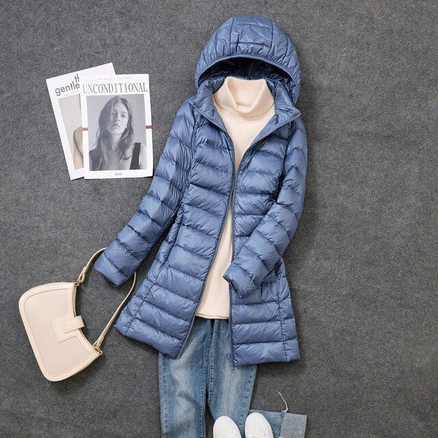 Women's Lightweight Hooded Puffer Jacket