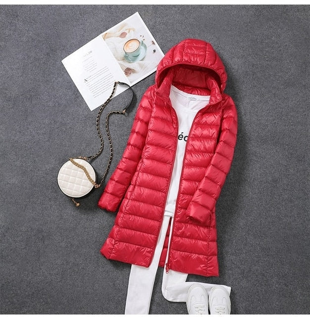 Women's Lightweight Hooded Puffer Jacket