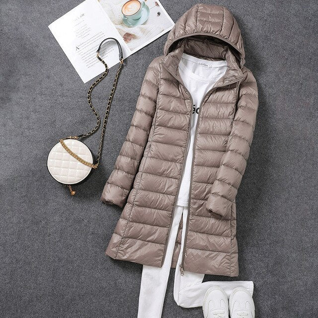 Women's Lightweight Hooded Puffer Jacket