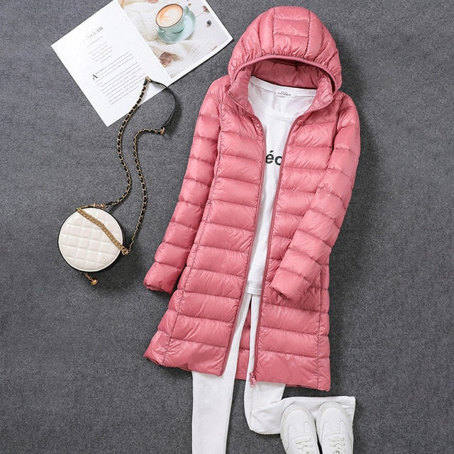 Women's Lightweight Hooded Puffer Jacket
