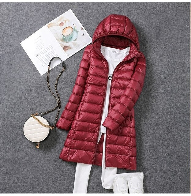 Women's Lightweight Hooded Puffer Jacket