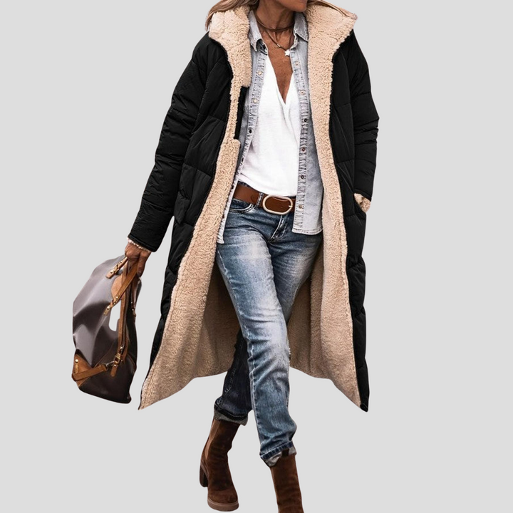 Women's Cozy Reversible Long Puffer Coat