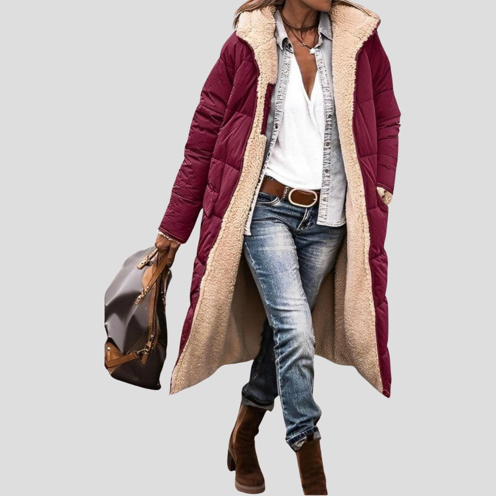 Women's Cozy Reversible Long Puffer Coat