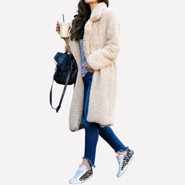 Women's Cozy Teddy Longline Coat