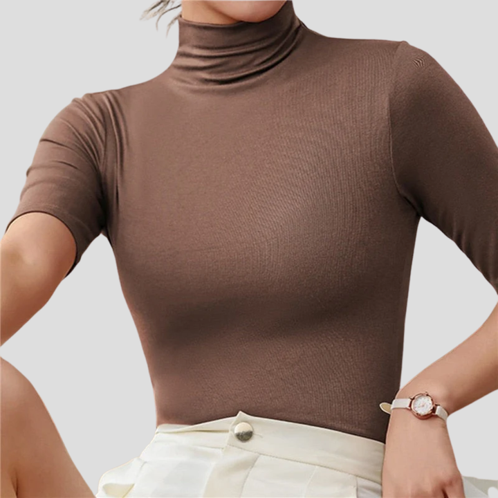 Women's Seamless Lightweight Turtleneck Top