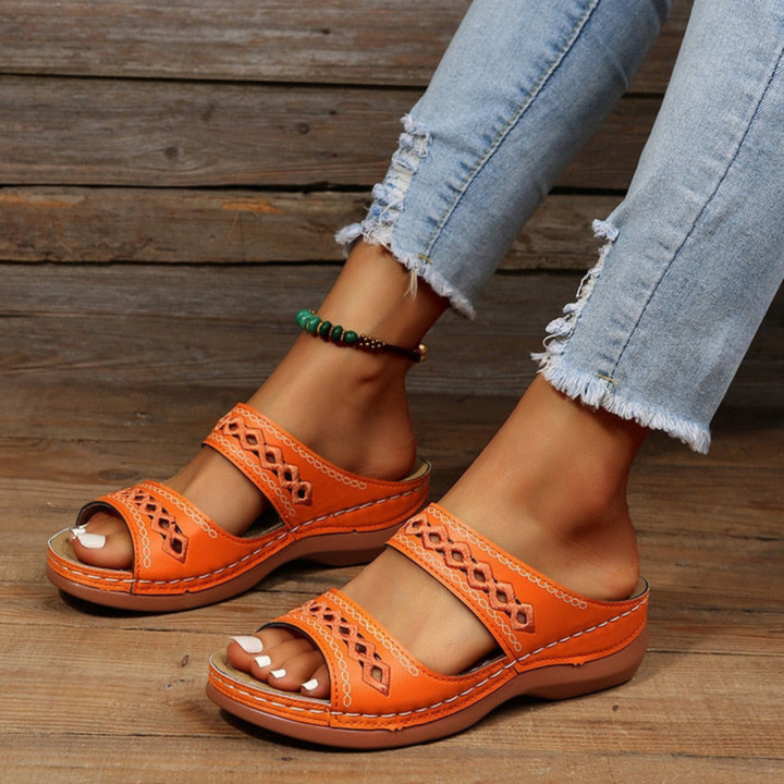 Women's Stylish Supportive Decorative Strap Slide Sandals