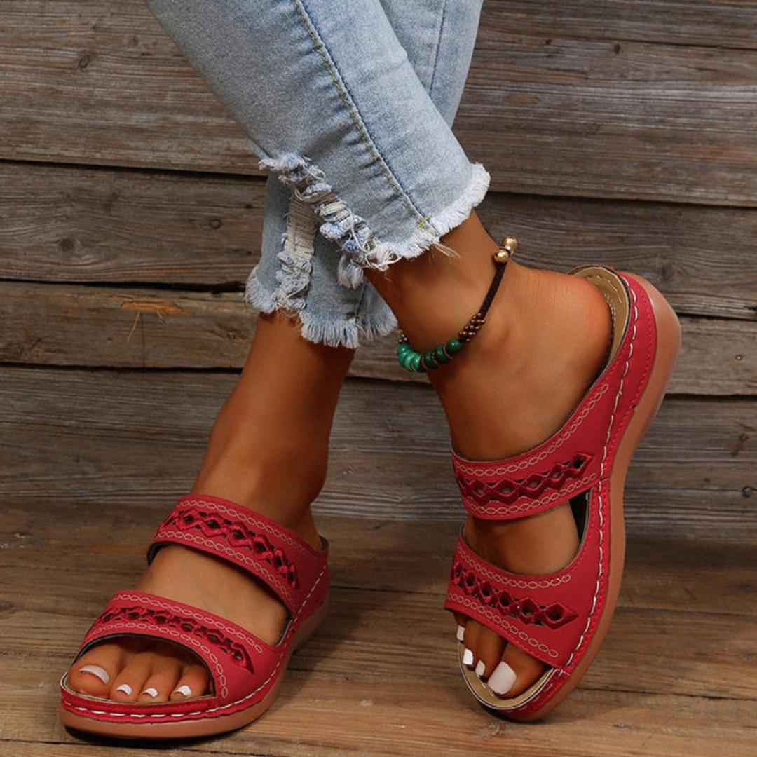 Women's Stylish Supportive Decorative Strap Slide Sandals