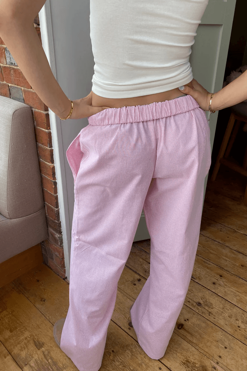 Women's Striped Relaxed Fit Casual Pants