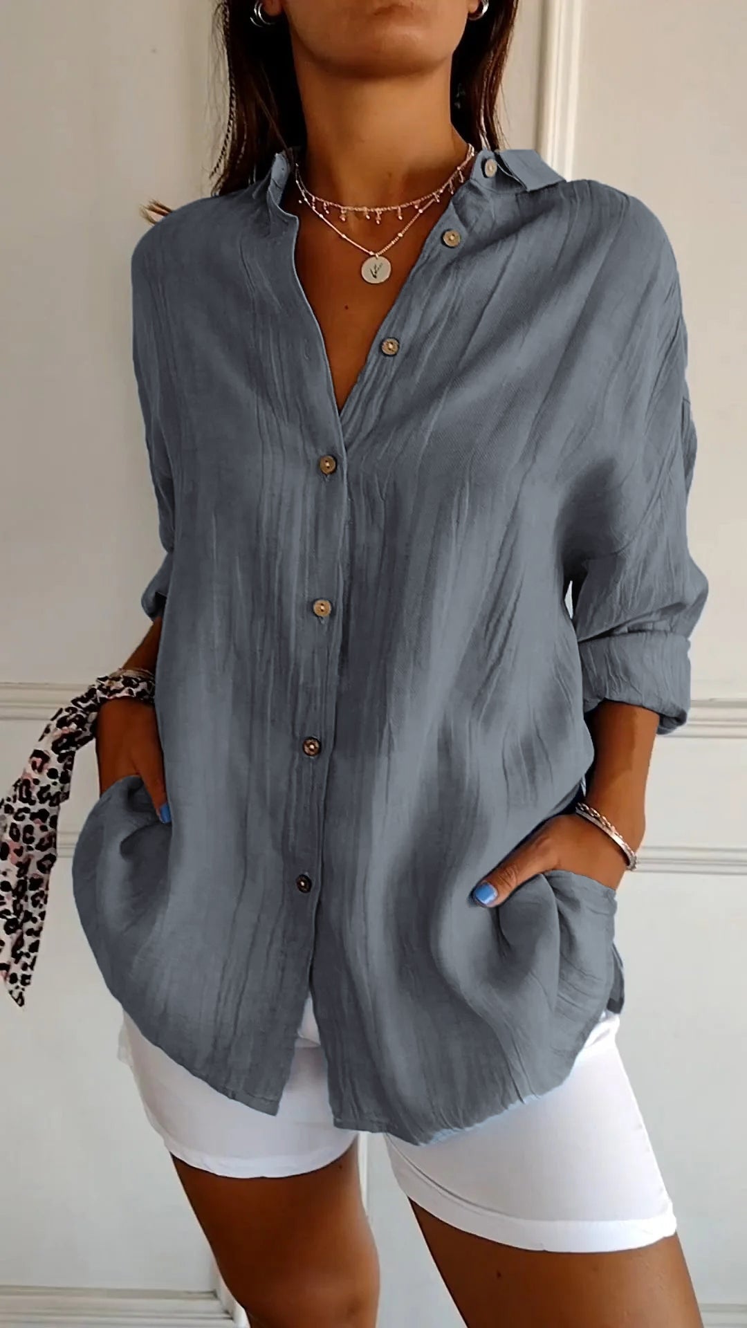 Women's Relaxed Textured Weave Shirt