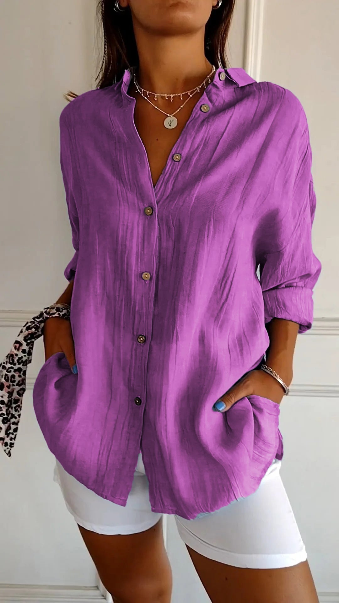 Women's Relaxed Textured Weave Shirt