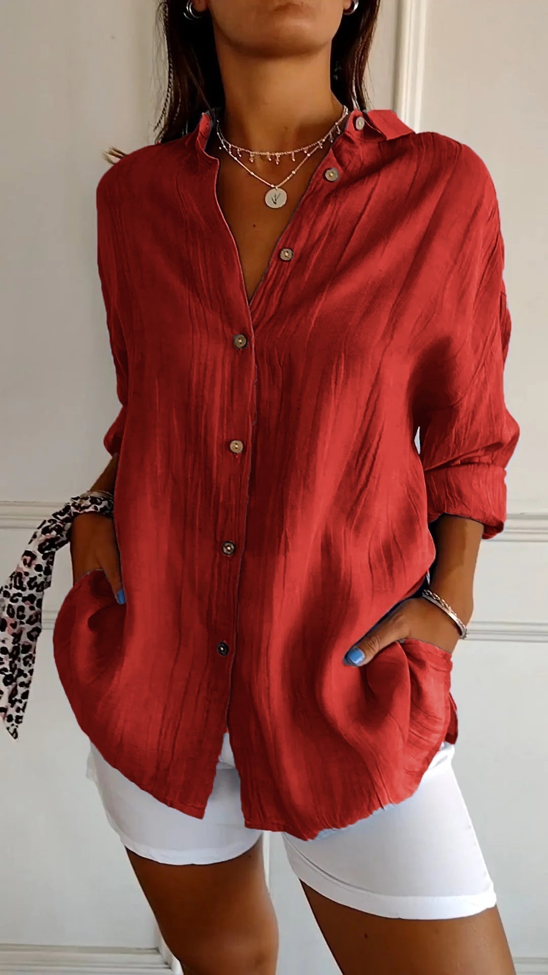 Women's Relaxed Textured Weave Shirt