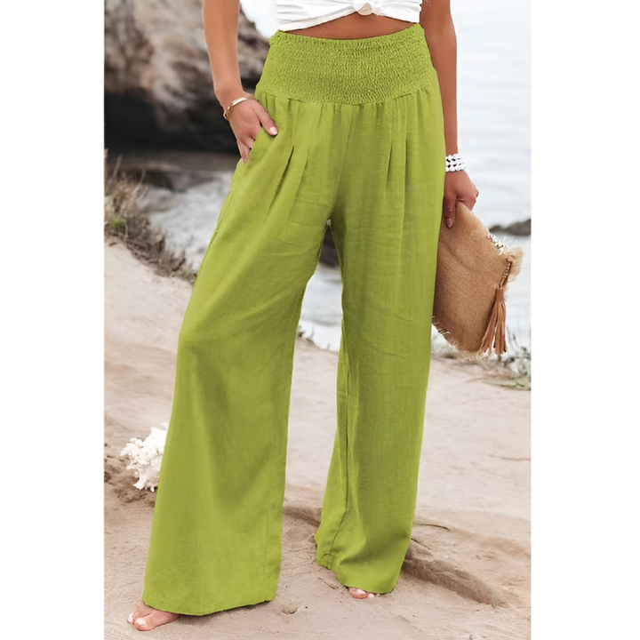 Women's Relaxed Fit Smocked Waist Pants