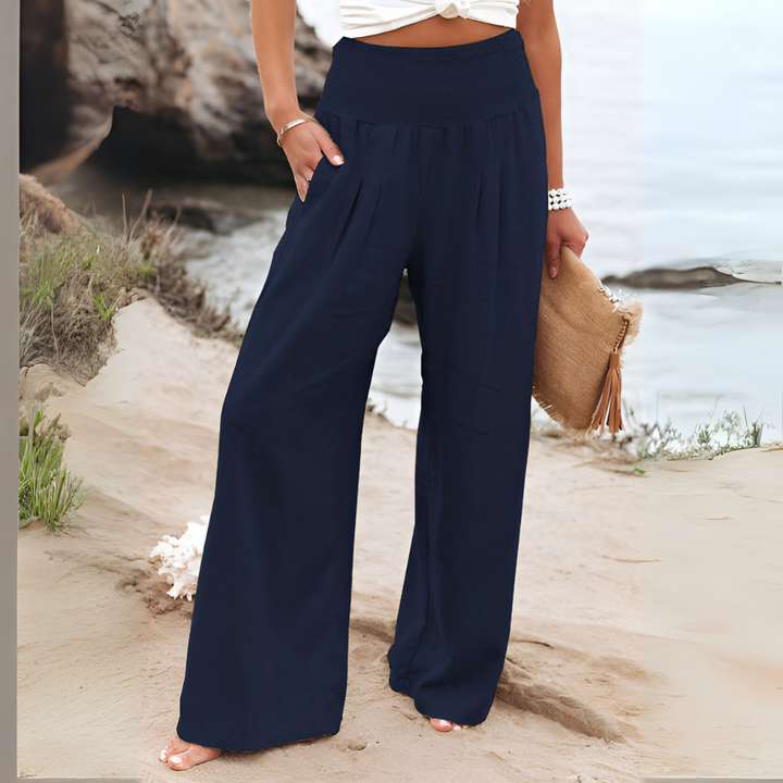 Women's Relaxed Fit Smocked Waist Pants