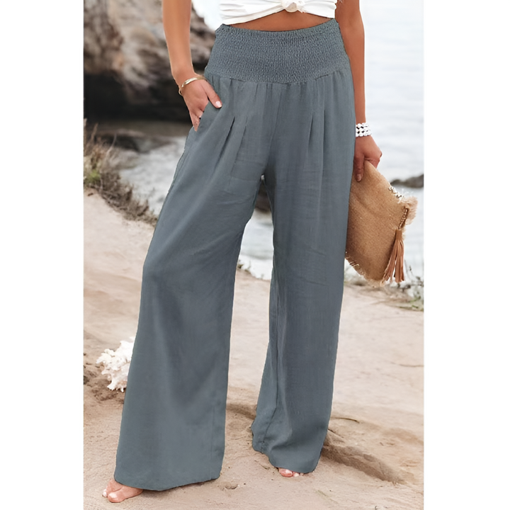 Women's Relaxed Fit Smocked Waist Pants