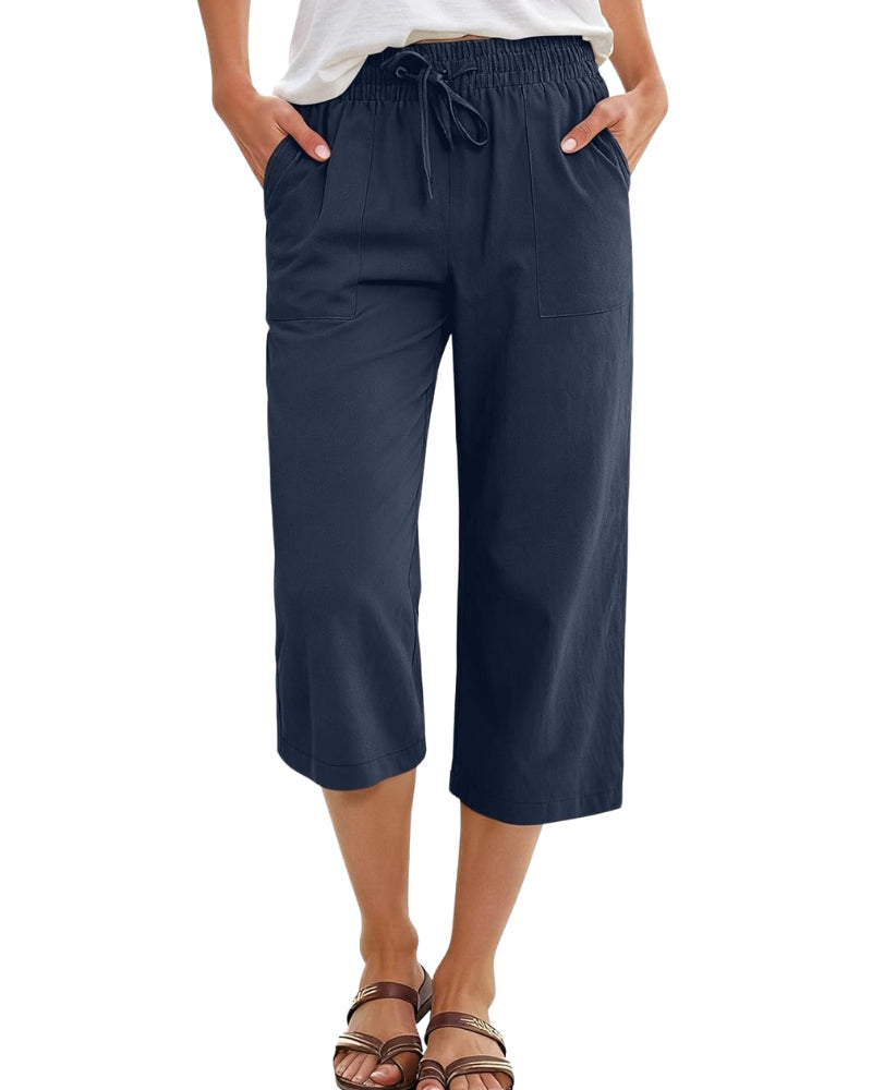 Whitney | Women's Relaxed Drawstring Capri Pants