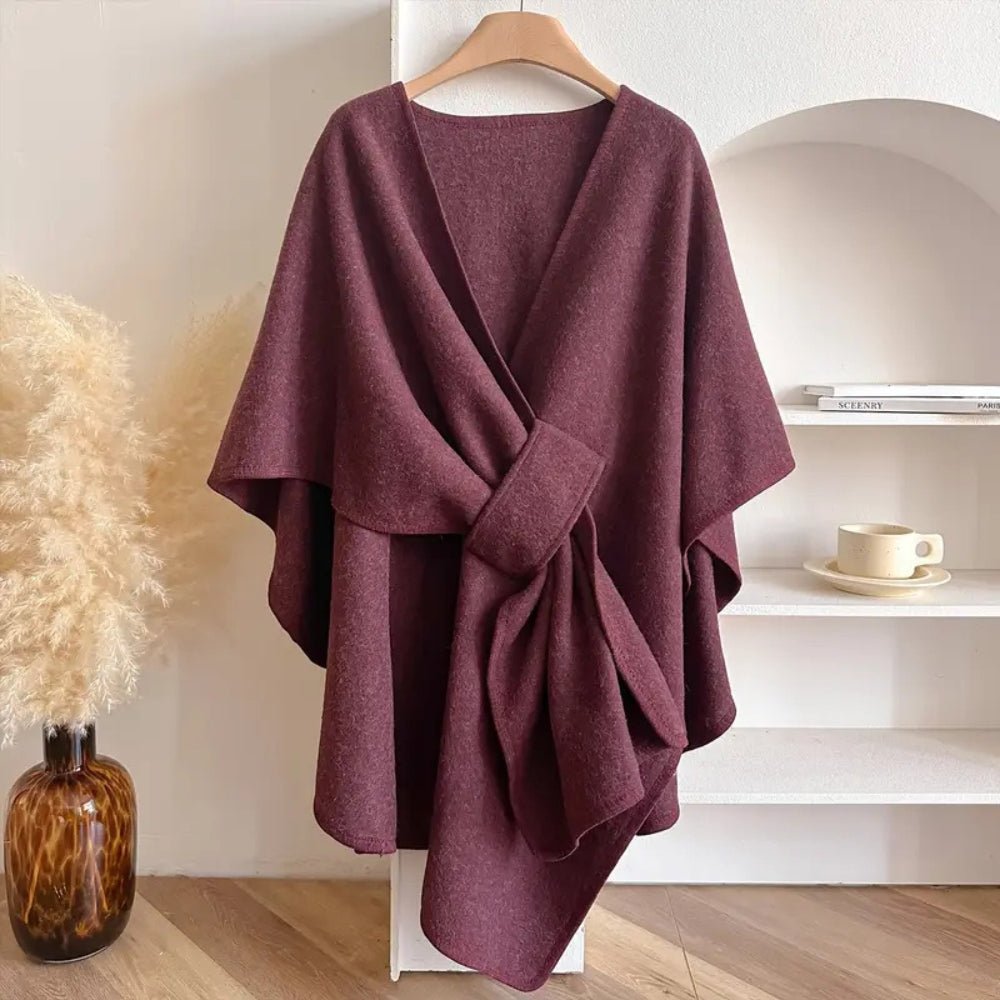 Women's Luxurious Poncho-Scarf-Coat for All Seasons