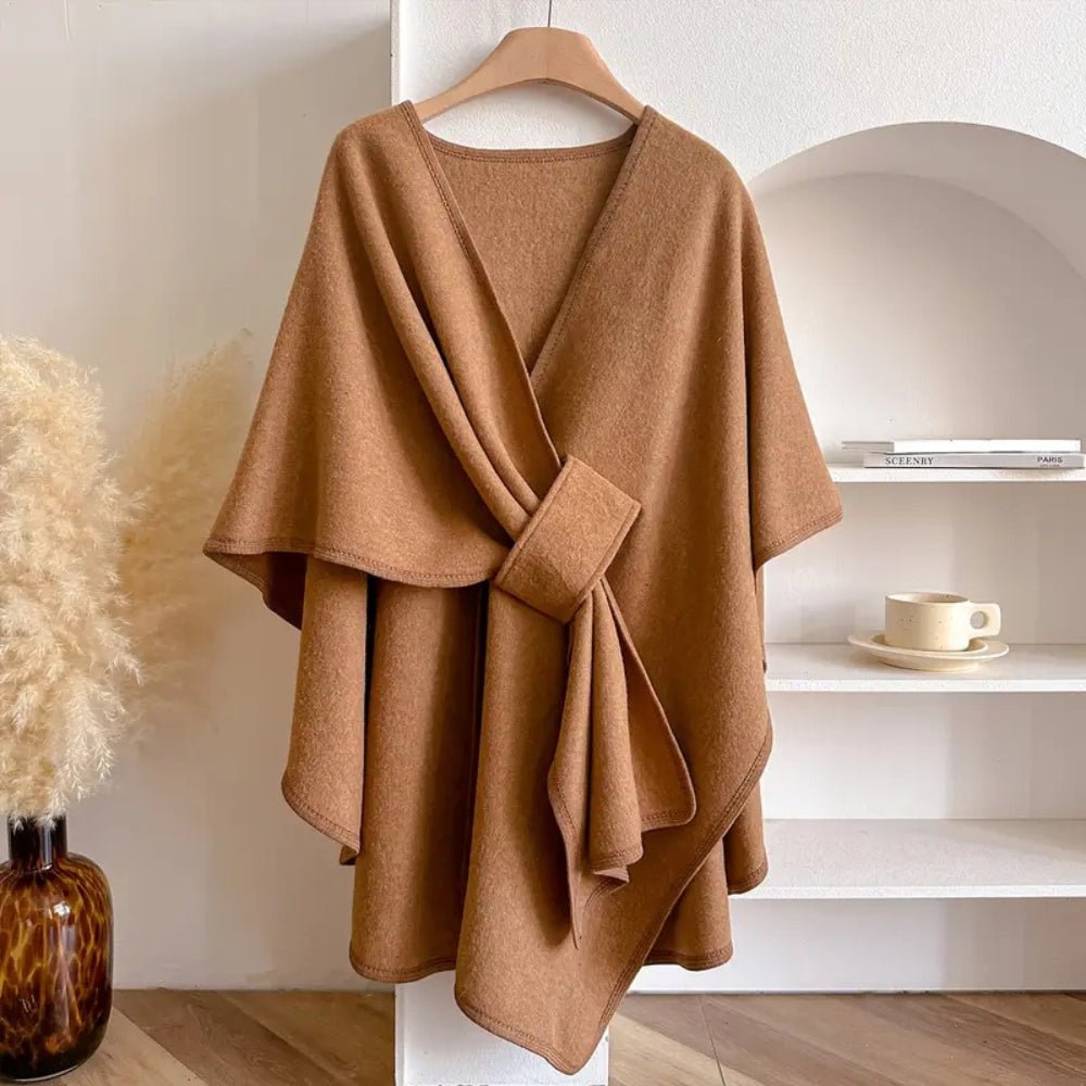 Women's Luxurious Poncho-Scarf-Coat for All Seasons