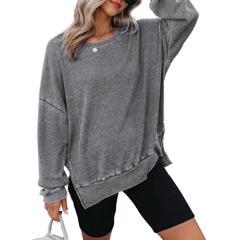 Women's Oversized Long Sleeve Crewneck Sweatshirt