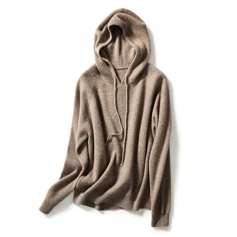 Women's Cashmere Blend Long Sleeve Hoodie