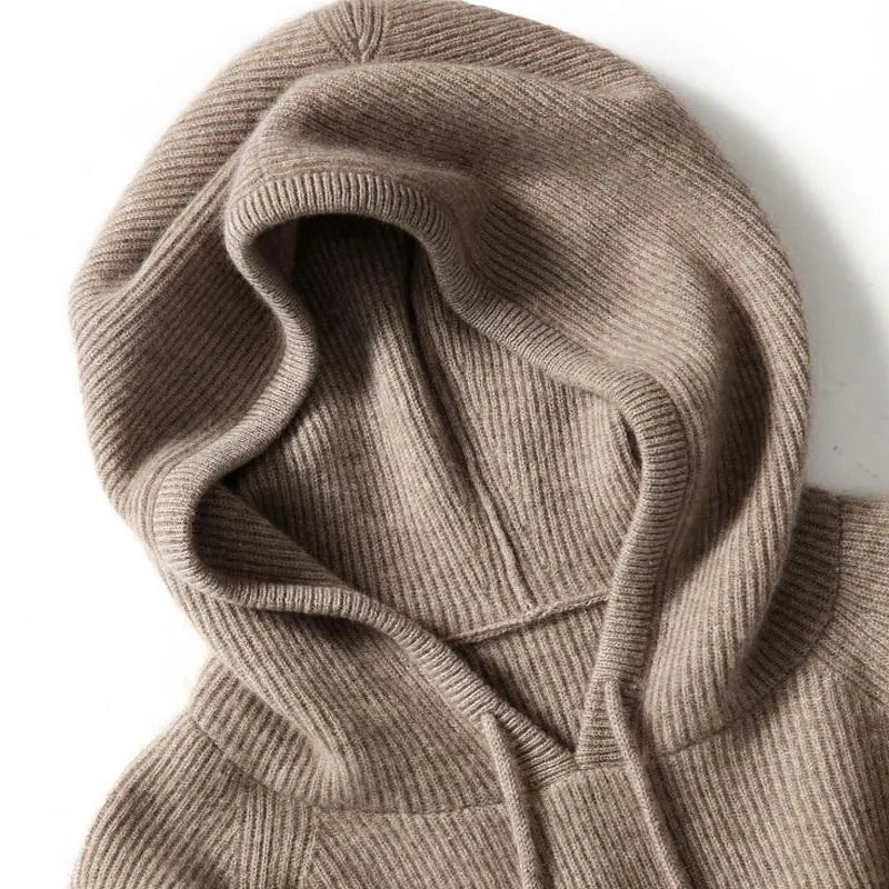 Women's Cashmere Blend Long Sleeve Hoodie