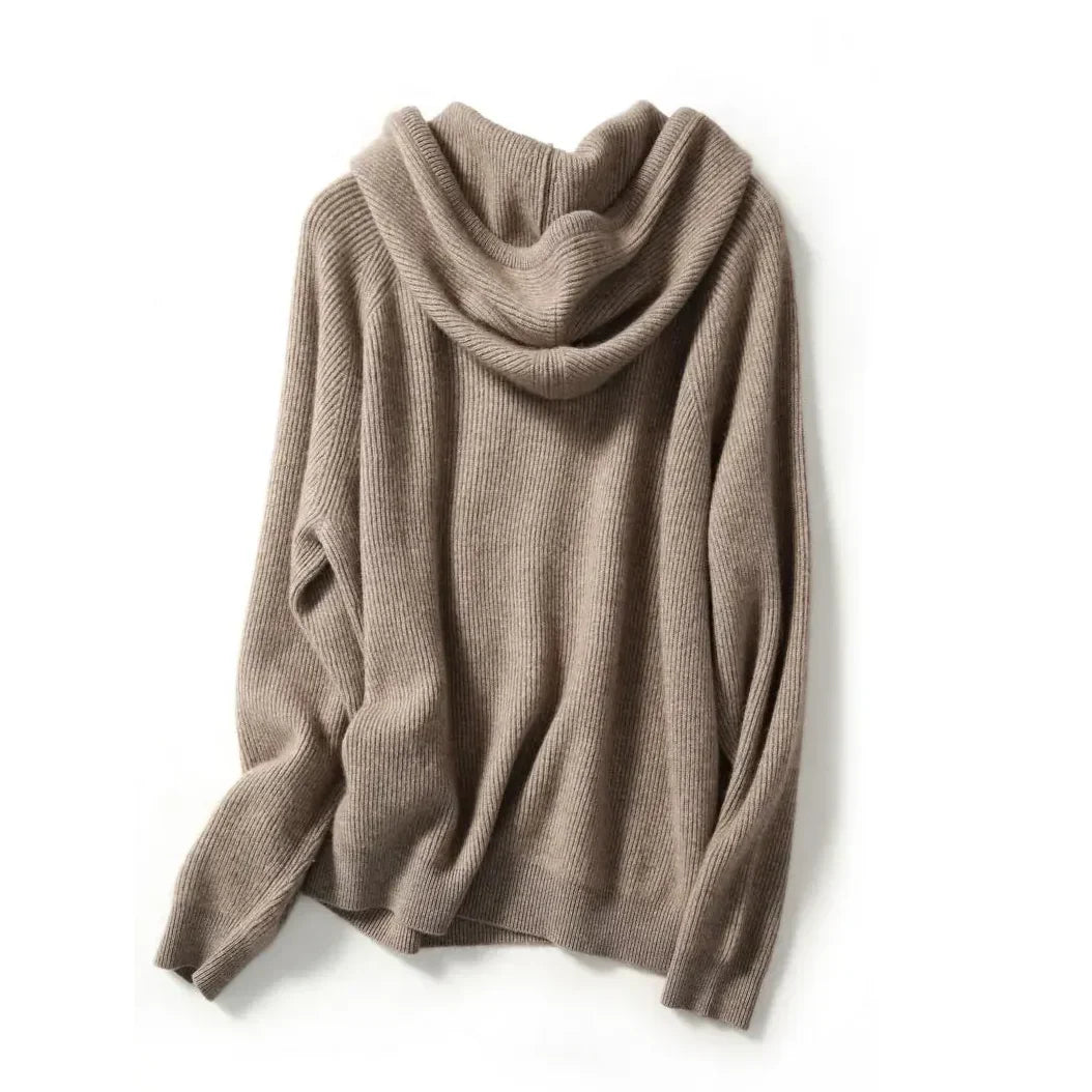 Women's Cashmere Blend Long Sleeve Hoodie