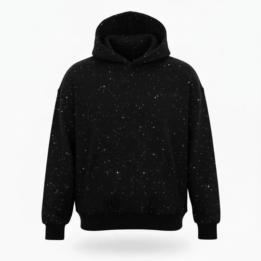 Women's Cozy Pullover with Star Print Hoodie