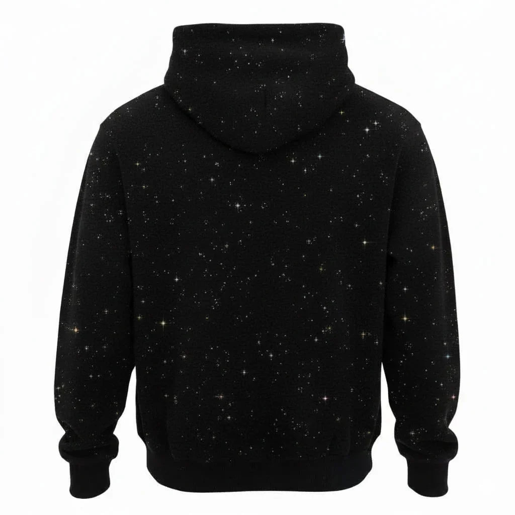 Women's Cozy Pullover with Star Print Hoodie