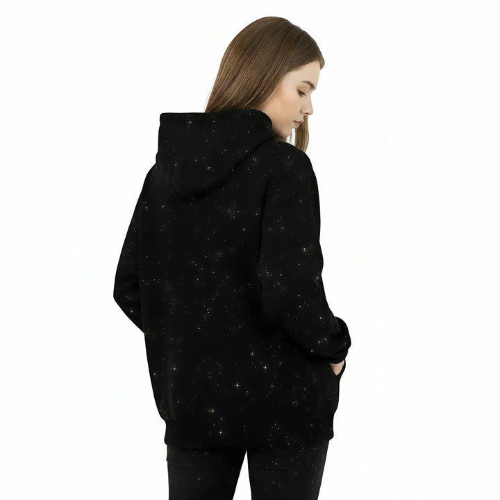 Women's Cozy Pullover with Star Print Hoodie