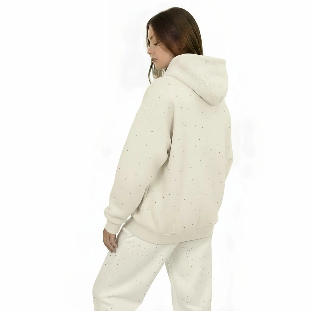 Women's Cozy Pullover with Star Print Hoodie