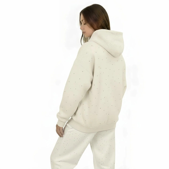 Women's Cozy Pullover with Star Print Hoodie