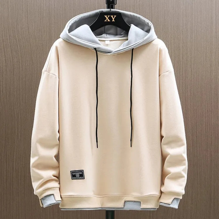 Women's Layered Hooded Sweatshirt with Drawstring