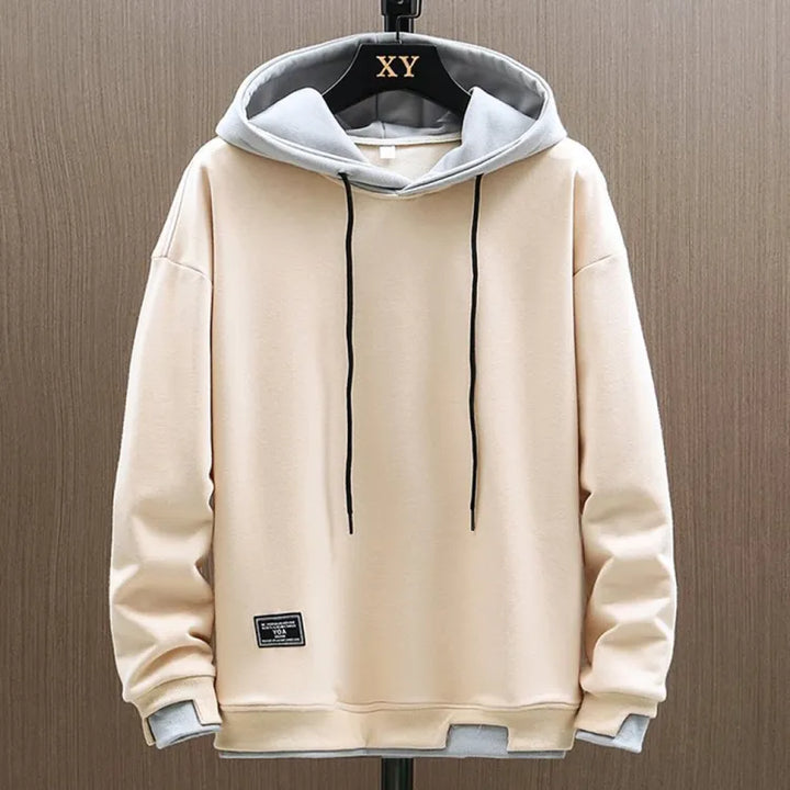 Women's Layered Hooded Sweatshirt with Drawstring
