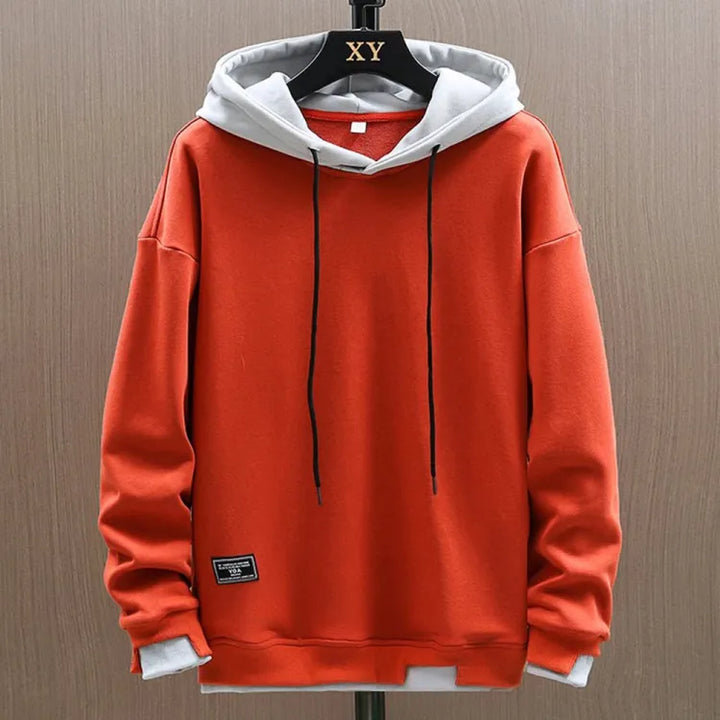 Women's Layered Hooded Sweatshirt with Drawstring