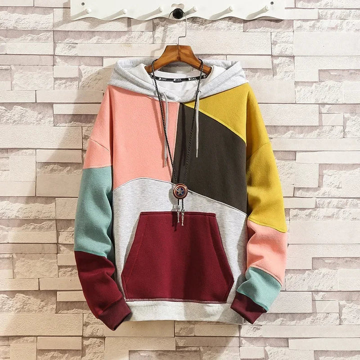 Women's Color Block Patchwork Hoodie
