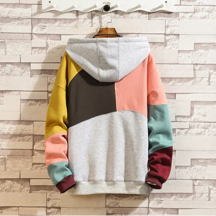 Women's Color Block Patchwork Hoodie