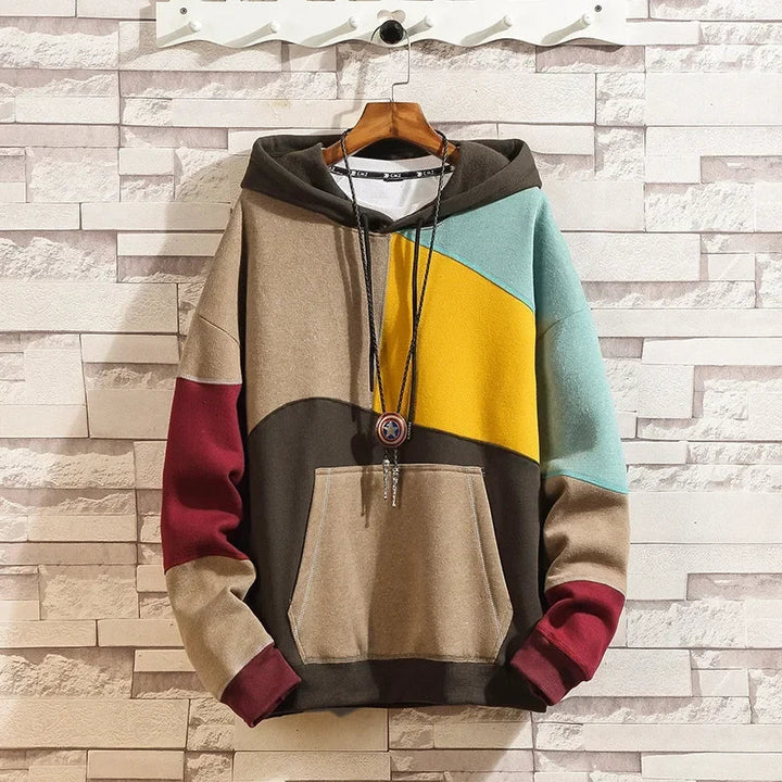 Women's Color Block Patchwork Hoodie