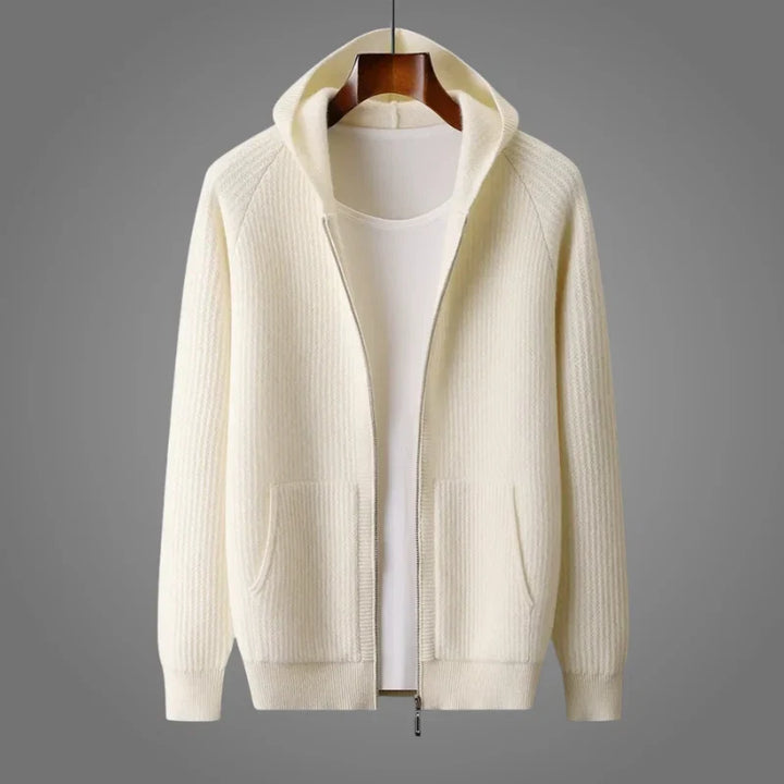 Women's Wool Zip Front Knit Hoodie