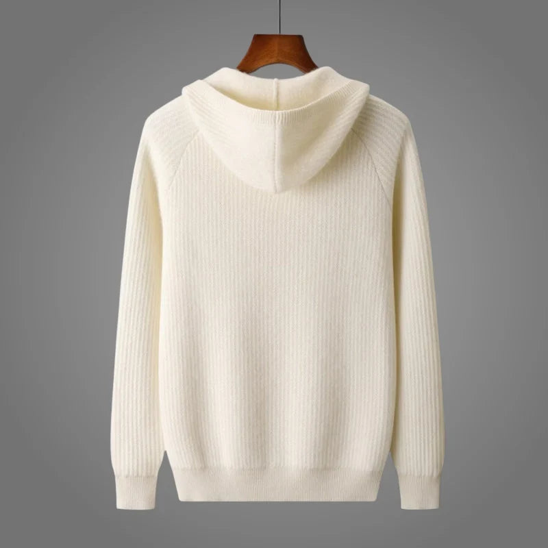 Women's Wool Zip Front Knit Hoodie