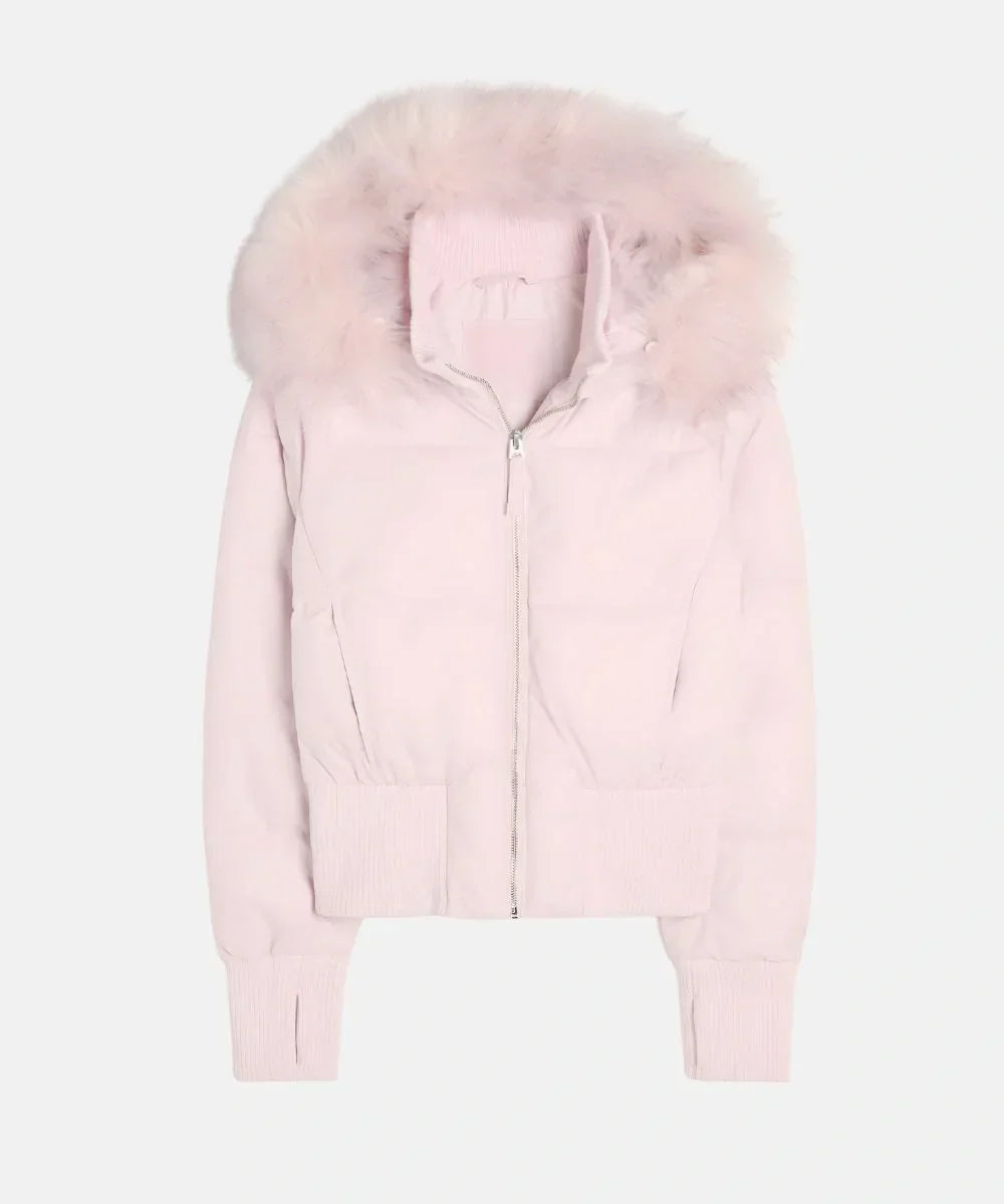 Women's Puffer Jacket with Faux Fur Hood