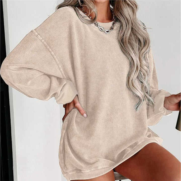 Women's Oversized Drop Shoulder Crewneck Sweatshirt