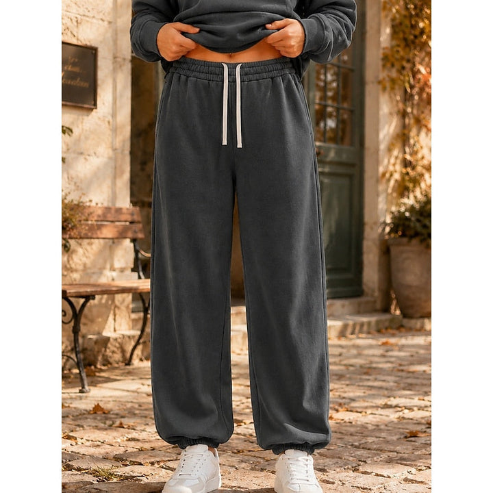 Women's Effortless Wide Leg Drawstring Waist Lounge Pants