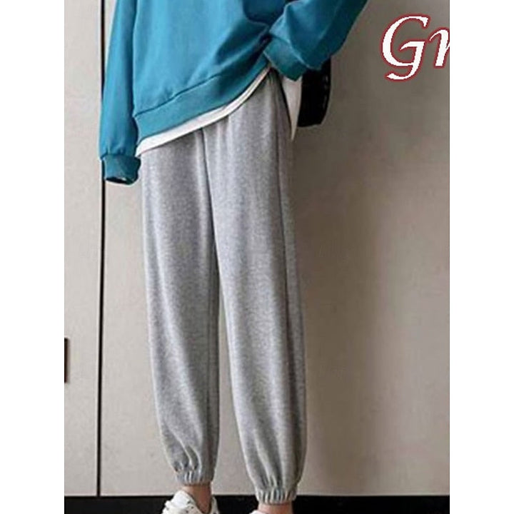 Women's High Waist Brushed Lined Fall Sweatpants